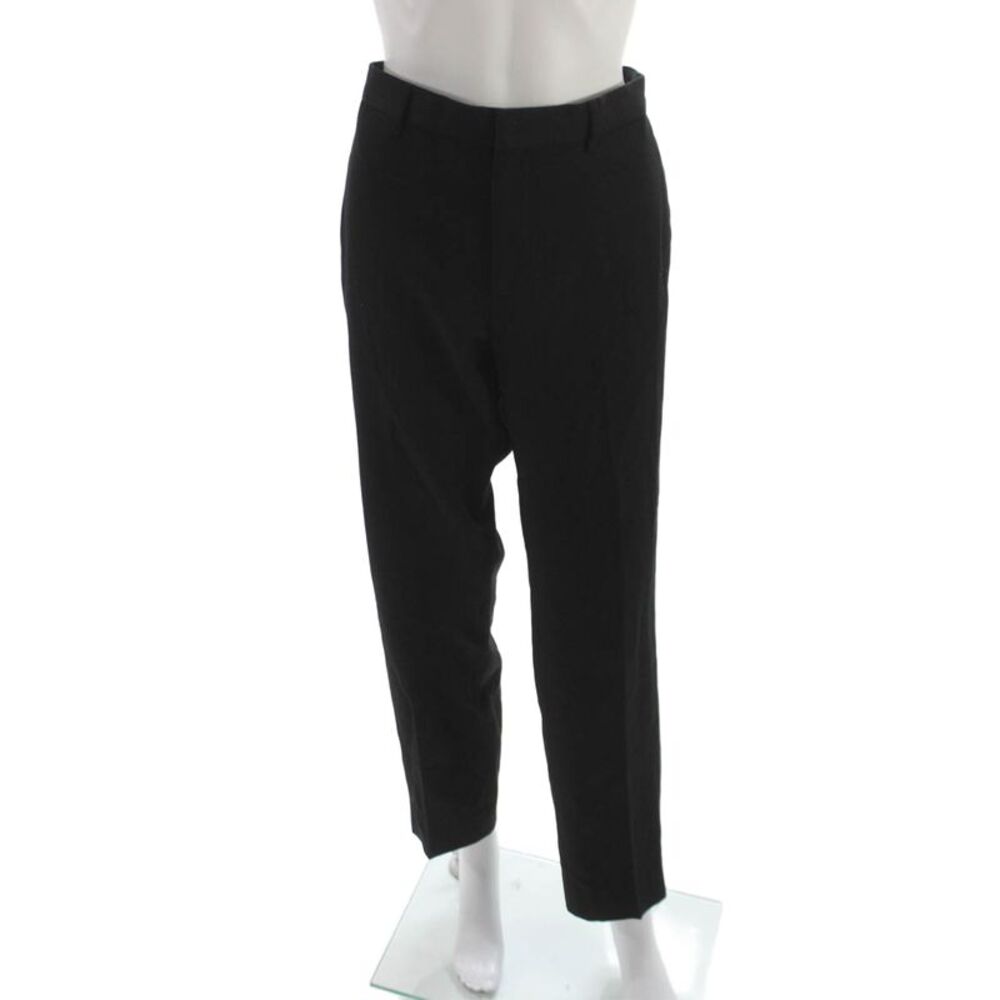 Givenchy Womens Dress Pants Black Polyester Blend Button Size 50